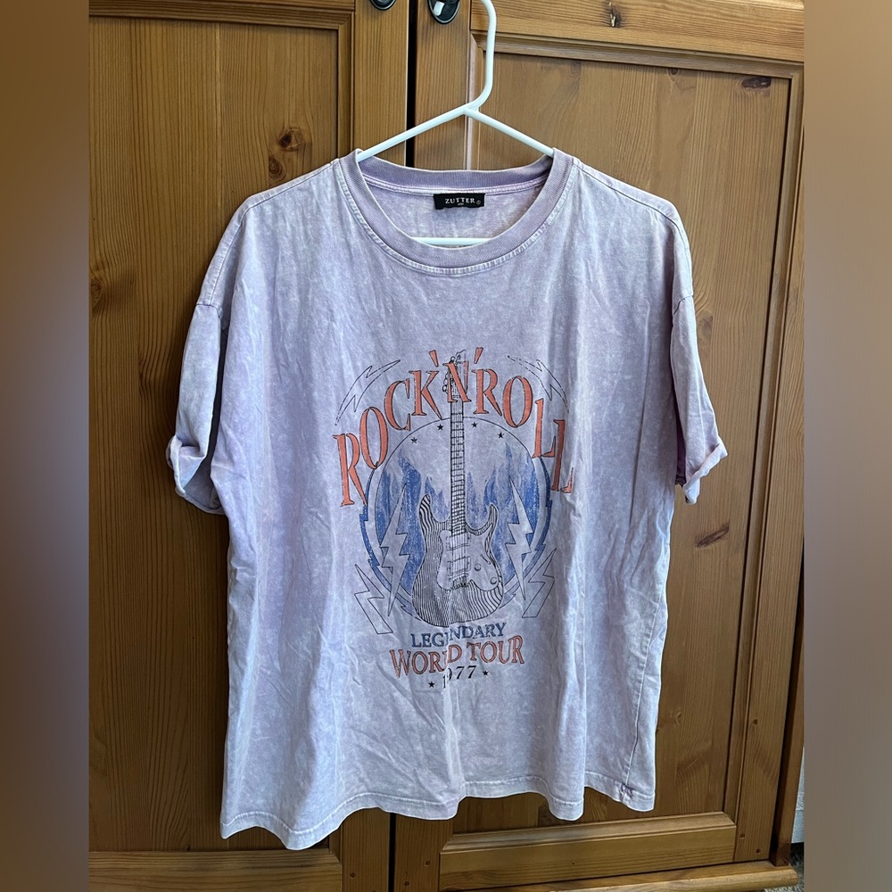 Purple oversized graphic tee size small